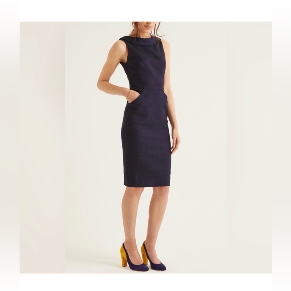 Boden Navy Martha Shift Dress Size 4R